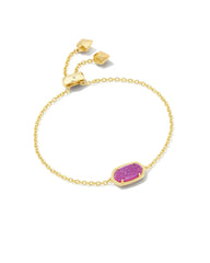 A gold Elaina delicate chain bracelet from Kendra Scott, with a MULBERRY finish.