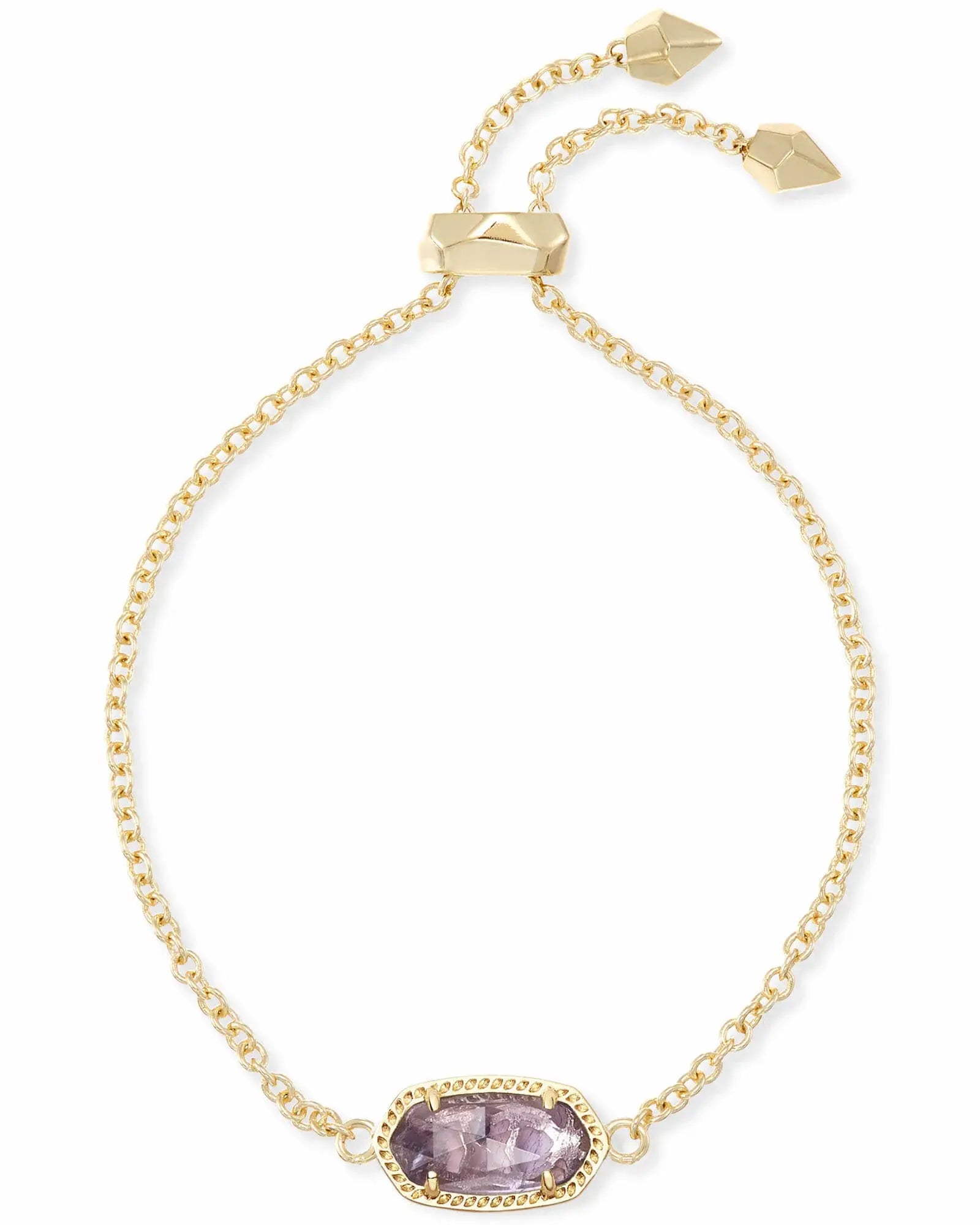 Elaina Gold - Purple Amethyst Bracelet Front View