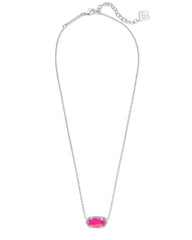Elisa Short Pendant Necklace Rhodium Azalea Illusion Chain View