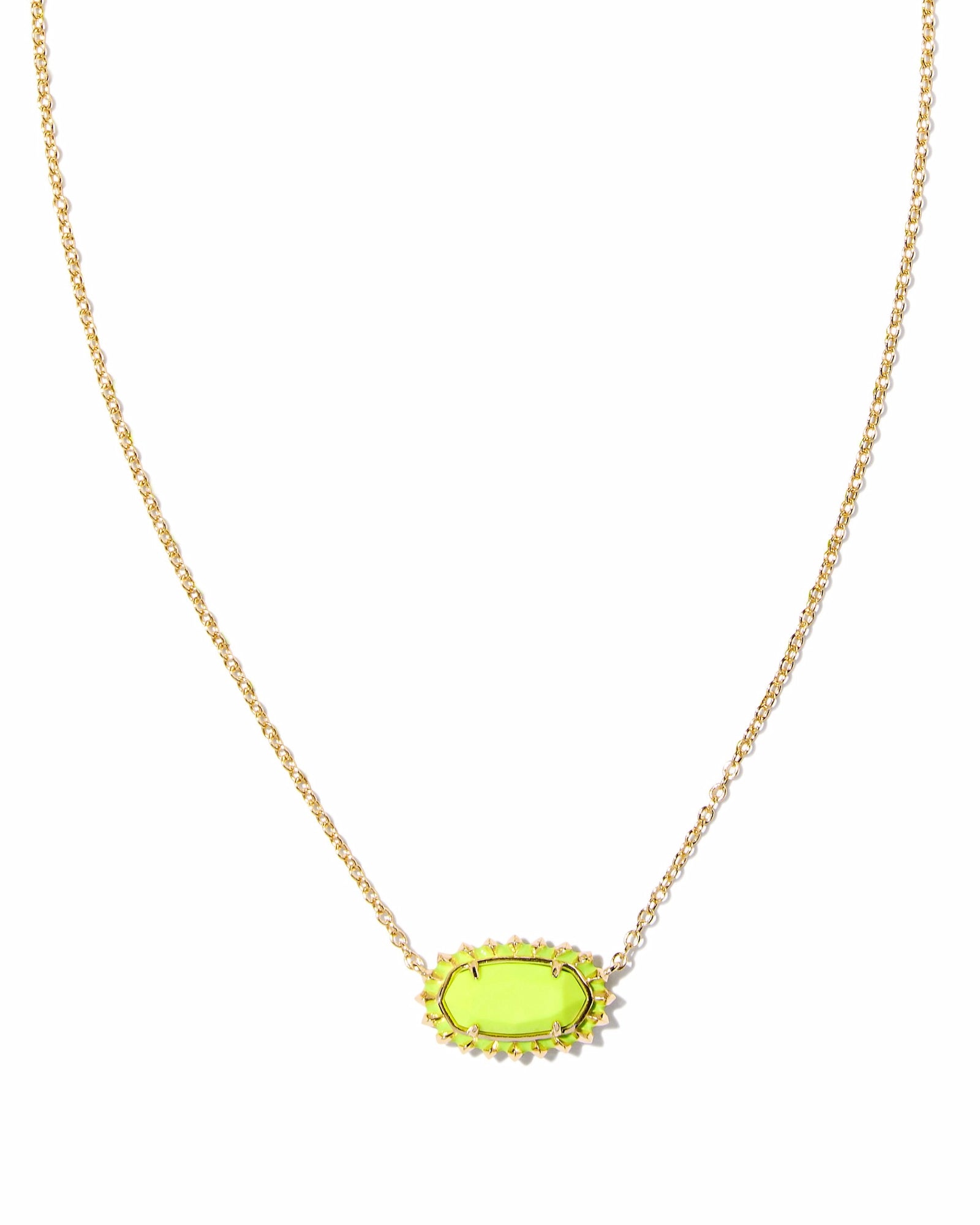 Elisa Color Burst Frame Short Pendant Necklace