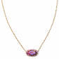 Elisa Color Burst Frame Short Pendant Necklace in Veined Violet - Kendra Scott