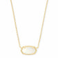 Elisa Gold - White Opal Necklace Front View