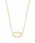 Elisa Gold - White Opal Necklace Front View