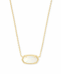 Elisa Gold - White Opal Necklace Front View