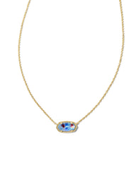 Elisa Short Pendant Necklace - Gold Red White Blue Star Illusion from Kendra Scott