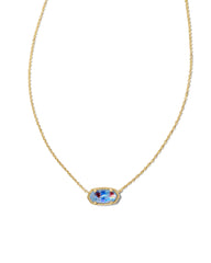 Elisa Short Pendant Necklace - Gold Red White Blue Star Illusion from Kendra Scott