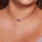 Elisa Silver Pendant Necklace - Amethyst Model View
