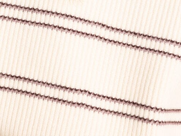 Cream Burgundy Stripe