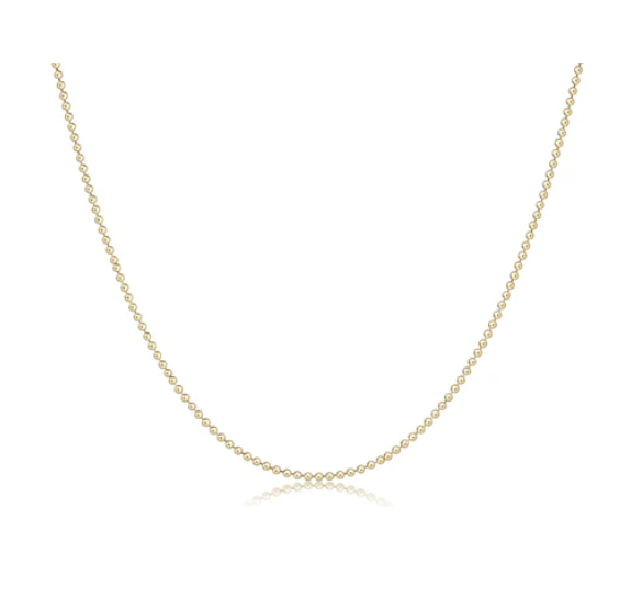 15" Choker Classic Beaded Chain - Gold