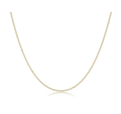15" Choker Classic Beaded Chain - Gold