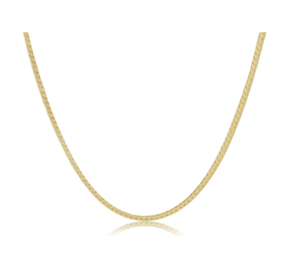 15" Choker Herringbone Chain - Gold
