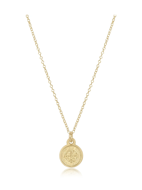 16" Necklace Gold - Blessing Small Gold Disc