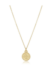 16" Necklace Gold - Blessing Small Gold Disc