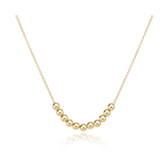 16" Necklace Gold - Classic Beaded Bliss