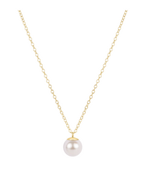 16" Necklace Gold - Classic Pearl 8mm Charm