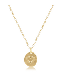 16" Necklace Gold - Inspire Love Small Gold Disc