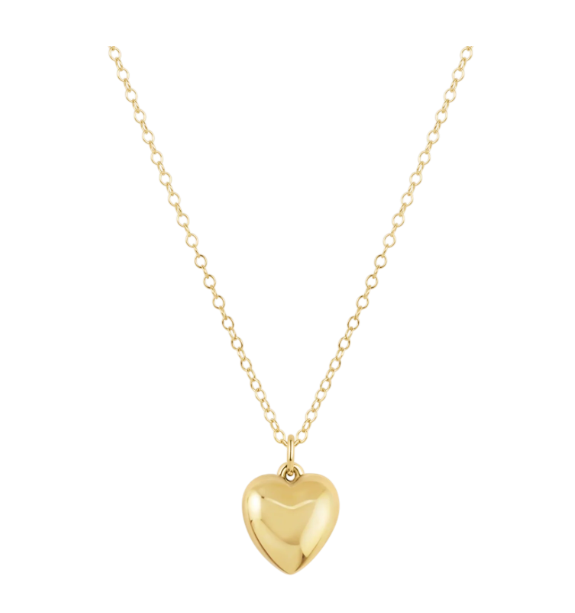16" Necklace Gold - Love Plush Gold Charm