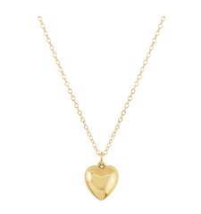 16" Necklace Gold - Love Plush Gold Charm