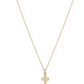 16" Necklace Gold - Signature Cross Small Gold Charm