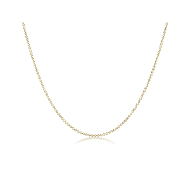 17" Choker Classic Beaded Chain - Gold