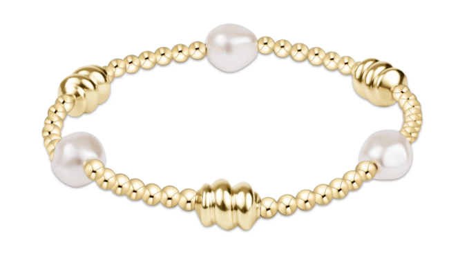 Admire Gold & Admire Pearl 3mm Gold Bracelet