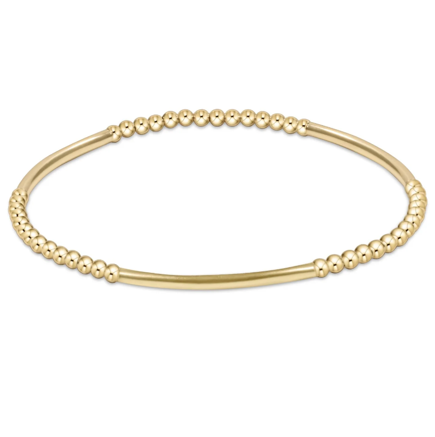 Bliss Bar Pattern Gold 2.5mm Bracelet