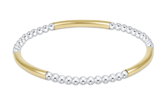 Bliss Bar Pattern Mixed Metal 3mm Bracelet