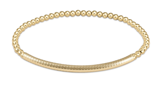 Bliss Bar Textured Gold 3mm Bracelet