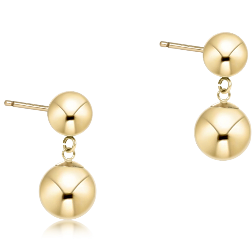 Classic 10mm Ball Drop Stud - Gold