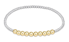 Classic Beaded Bliss 2mm Bead Bracelet - 4mm - Mixed Metal