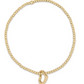 Extends Classic Gold 2.5mm Bracelet - Love Gold Charm