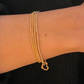 Extends Classic Gold 2.5mm Bracelet - Love Gold Charm
