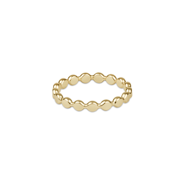 Classic Gold 2.5mm Beaded Disc Ring