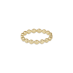 Classic Gold 2.5mm Beaded Disc Ring