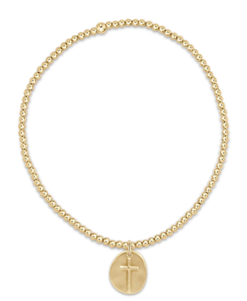 Extends Classic Gold 2mm Bracelet - Inspire Small Gold Disc