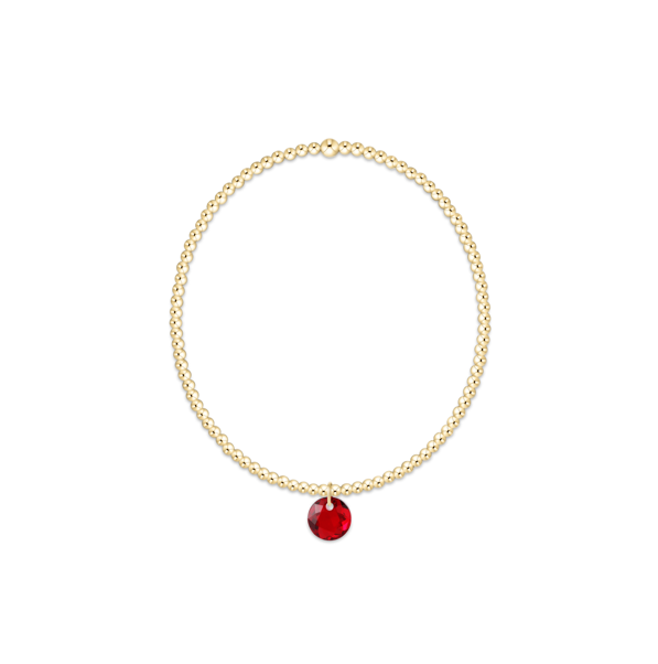 Classic Gold 2mm Bracelet - Reflection Small Charm