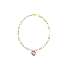 Classic Gold 2mm Bracelet - Reflection Small Charm
