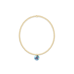 Classic Gold 2mm Bracelet - Reflection Small Charm
