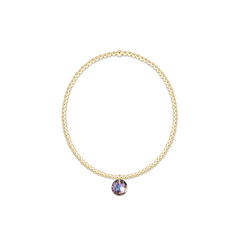 Classic Gold 2mm Bracelet - Reflection Small Charm