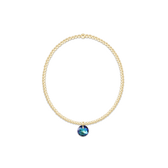 Classic Gold 2mm Bracelet - Reflection Small Charm