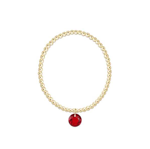 Classic Gold 3mm Bracelet - Reflection Charm