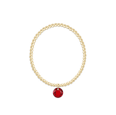 Classic Gold 3mm Bracelet - Reflection Charm
