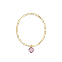 Classic Gold 3mm Bracelet - Reflection Charm