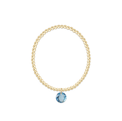 Classic Gold 3mm Bracelet - Reflection Charm