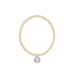 Classic Gold 3mm Bracelet - Reflection Charm