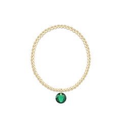 Classic Gold 3mm Bracelet - Reflection Charm