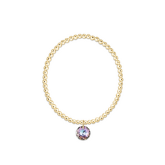 Classic Gold 3mm Bracelet - Reflection Charm