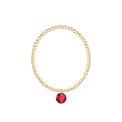 Classic Gold 3mm Bracelet - Reflection Charm