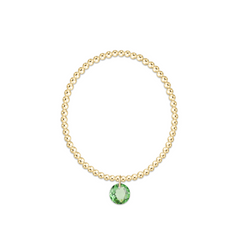 Classic Gold 3mm Bracelet - Reflection Charm