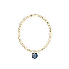 Classic Gold 3mm Bracelet - Reflection Charm